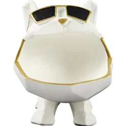 La Chaise Longue Déco-VIDE POCHES BOULEDOGUE ORIGAMI BLANC