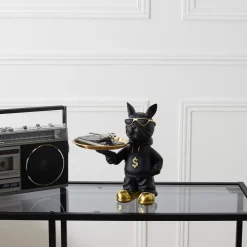 La Chaise Longue Déco-VIDE POCHES BOULEDOGUE RAPPER NOIR